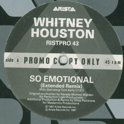Whitney Houston So Emotional Vinyl 12" USED