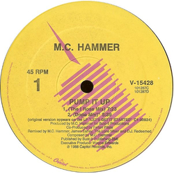 MC Hammer Pump It Up Vinyl 12" USED