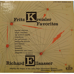 Richard Ellsasser Fritz Kreisler Favorites Vinyl LP USED