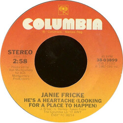 Janie Fricke He's A Heartache (Looking For A Place To Happen) Vinyl 7" USED
