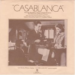 Dooley Wilson Casablanca (Dialogue) / As Time Goes By Vinyl 7" USED