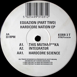 Equazion (Part Two) Hardcore Nation EP Vinyl 12" USED