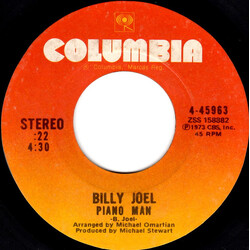 Billy Joel Piano Man Vinyl 7" USED