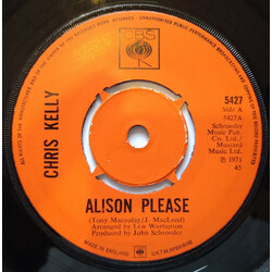 Chris Kelly (15) Alison Please Vinyl 7" USED