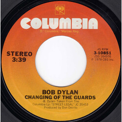 Bob Dylan Changing Of The Guards Vinyl 7" USED