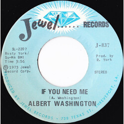 Albert Washington If You Need Me Vinyl 7" USED