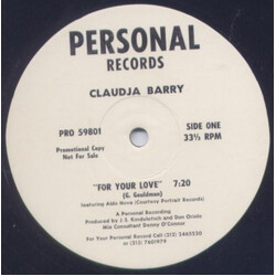 Claudja Barry For Your Love USED VINYL 12INCH PROMO 33 S RPM
