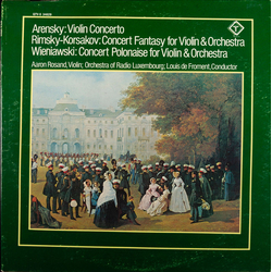 Anton Stepanovich Arensky / Nikolai Rimsky-Korsakov / Henryk Wieniawski / Aaron Rosand / Orchestra Of Radio Luxembourg / Louis De Froment Violin Conce