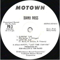 Diana Ross Last Time I Saw Him USED VINYL 7INCH 33 S RPM PROMO SAMPLER