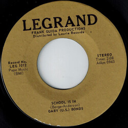 Gary U.S. Bonds School Is In / Trip To The Moon USED VINYL 7INCH 45 RPM STEREO