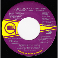 Dennis Edwards Don't Look Any Further Vinyl 7" USED