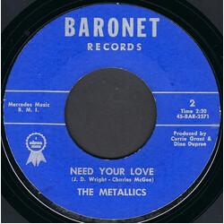 The Metallics Need Your Love / Itchy Twitchy Too Vinyl 7" USED