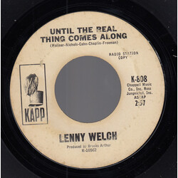 Lenny Welch Until The Real Thing Comes Along / The Right To Cry USED VINYL 7INCH 45 RPM PROMO