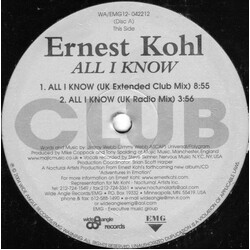Ernest Kohl All I Know Vinyl 12" USED