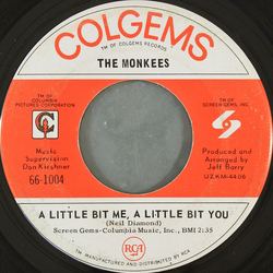 The Monkees A Little Bit Me, A Little Bit You Vinyl 7" USED