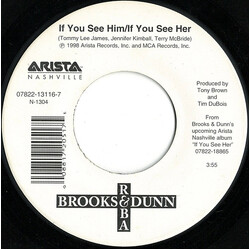 Brooks & Dunn / Reba McEntire If You See Him / If You See Her Vinyl 7" USED