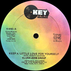 Elijah John Group Keep A Little Love For Yourself Vinyl 12" USED