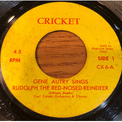 Gene Autry / The Cricketone Chorus & Orchestra Gene Autry Sings Rudolph, The Red-Nosed Reindeer / Tinker Town Santa Claus Vinyl 7" USED