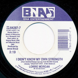 Lorrie Morgan I Didn't Know My Own Strength Vinyl 7" USED