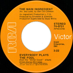 The Main Ingredient Everybody Plays The Fool Vinyl 7" USED