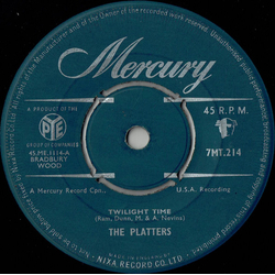 The Platters Twilight Time Vinyl 7" USED