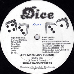 Sugar Band Express Let's Make Love Tonight Vinyl 12" USED
