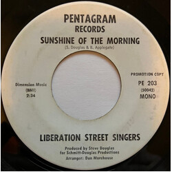 Liberation Street Singers Sunshine Of The Morning Vinyl 7" USED