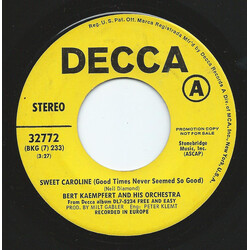 Bert Kaempfert & His Orchestra Sweet Caroline / Something Vinyl 7" USED