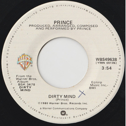 Prince Dirty Mind Vinyl 7" USED