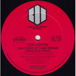 Lew Kirton Don't Give Up Your Dream (Hang On In There) Vinyl 12" USED