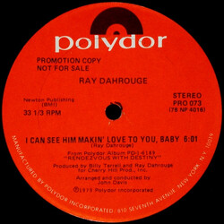 Ray Dahrouge I Can See Him Makin' Love To You, Baby USED VINYL 12INCH 33 S RPM PROMO