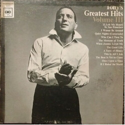 Tony Bennett Tony's Greatest Hits Volume III Vinyl LP USED