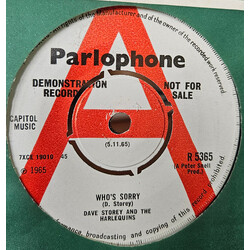 Dave Storey And The Harlequins Who's Sorry Vinyl 7" USED