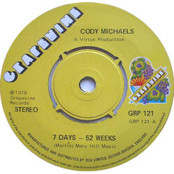 Cody Michaels / Virtue Orchestra 7 Days - 52 Weeks / Don't Look Back Vinyl 7" USED