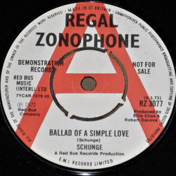 Schunge Ballad Of A Simple Love Vinyl 7" USED