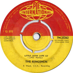 The Kingsmen Little Latin Lupe Lu / David's Mood Vinyl 7" USED