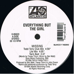 Everything But The Girl Missing (The Bootleg Mixes!) Vinyl 12" USED
