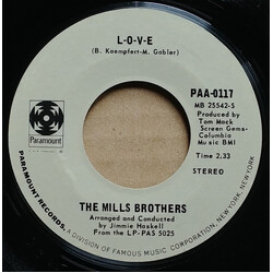 The Mills Brothers L-O-V-E / Strollin' USED VINYL 7INCH 45 RPM