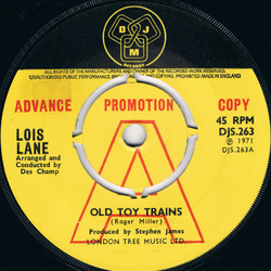 Lois Lane (3) Old Toy Trains Vinyl 7" USED