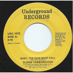 Glenn Yarbrough / Connie Smith Baby, The Rain Must Fall / Tiny Blue Transistor Radio Vinyl 7" USED
