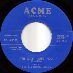 Richard Lanham The Day I Met You Vinyl 7" USED