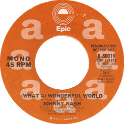 Johnny Nash (What A) Wonderful World Vinyl 7" USED