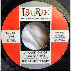 The Balloon Farm A Question Of Temperature / Hurtin' For Your Love Vinyl 7" USED