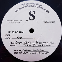 Born Jamericans Boom Shak A-Tack Vinyl 12" USED