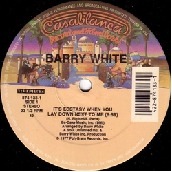 Barry White / Love Unlimited Orchestra It's Ecstasy When You Lay Down Next To Me / My Sweet Summer Suite Vinyl 12" USED
