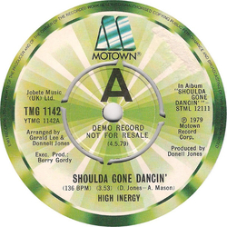 High Inergy Shoulda Gone Dancin' Vinyl 7" USED