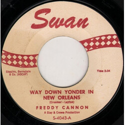 Freddy Cannon Way Down Yonder In New Orleans Vinyl 7" USED