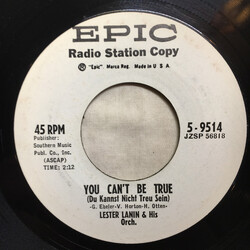 Lester Lanin And His Orchestra You Can't Be True (Du Kannst Nicht Treu Sein) Vinyl 7" USED