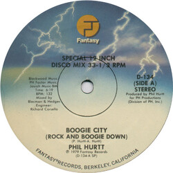 Phil Hurtt Boogie City (Rock And Boogie Down) Vinyl 12" USED