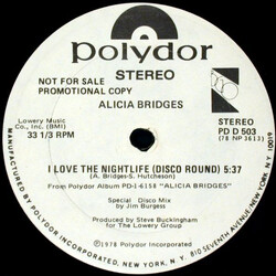 Alicia Bridges I Love The Nightlife (Disco Round) Vinyl 12" USED